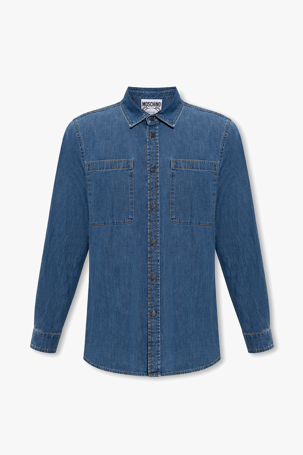 SchaferandweinerShops Australia - tailored suite jacket - Blue Denim shirt  Moschino
